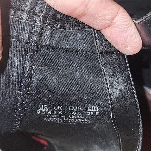 Franco Sarto Open Toe Mandi Block Heels Black Leather Shoes Women's 9.5 M - Picture 10 of 16